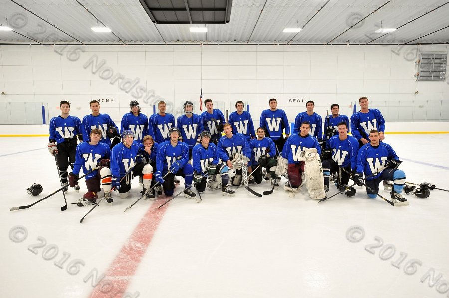 Wheaton College Men\'s Ice Hockey vs Middlesex Community College. - Photo By: KEITH NORDSTROM